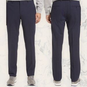 NEW Nordstrom Tech Smart Trim Fit Trousers - size 42 W - Black